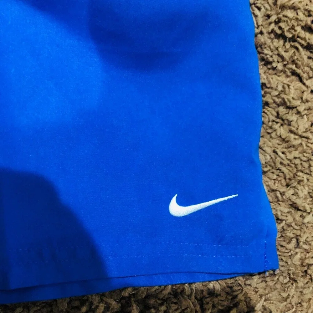 Nike Mens Core Solid‎ Volley Shorts Blue Swim Trunks NESSA558 Size Medium NWT